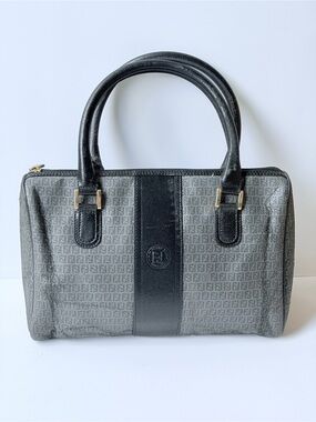 Vintage Fendi Zucca Mini FF Monogram Boston Handbag